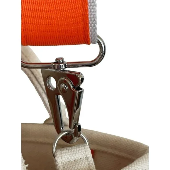 Parajumpers Beach Tote Bag Cream Orange Adjustable Strap Crossbody Logo $185 - Picture 6 of 14